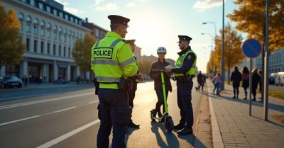 Bezpieczna Mikromobilność w Piszu Kontrole hulajnóg i rowerów